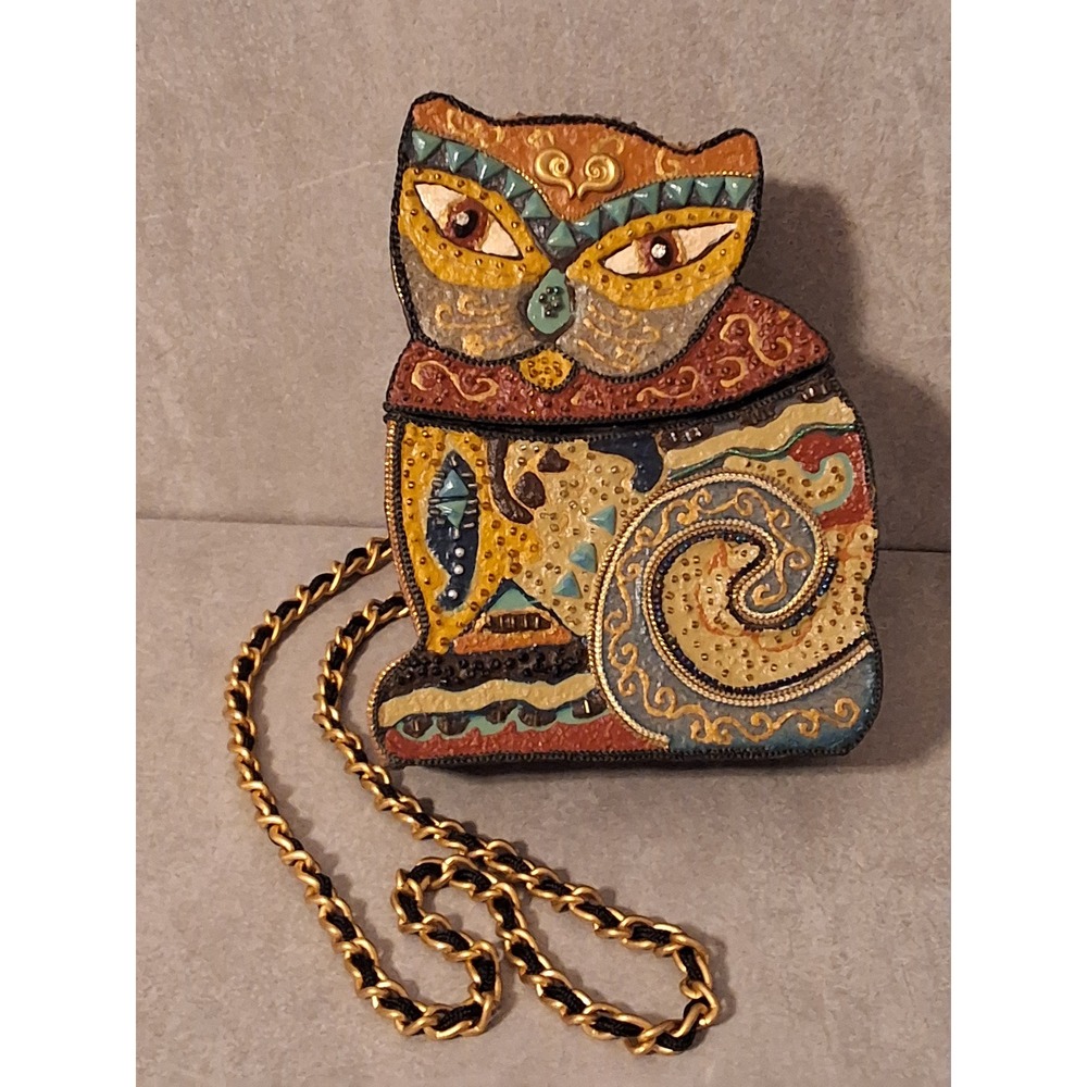 Vintage Mary Frances Beaded Cat Crossbody Bag Novelty Purse Philippines GVC